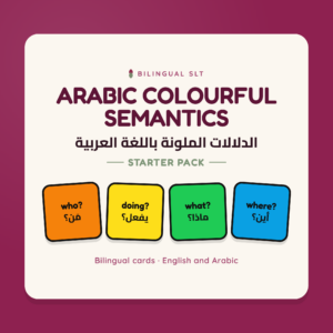ARABIC & ENGLISH Colourful Semantics Activity Pack